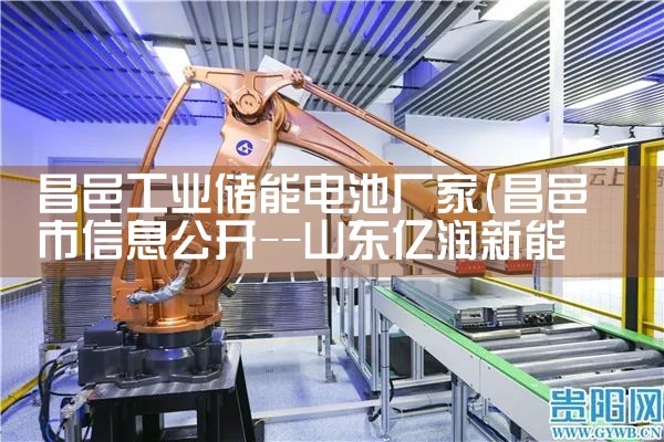 昌邑工业储能电池厂家